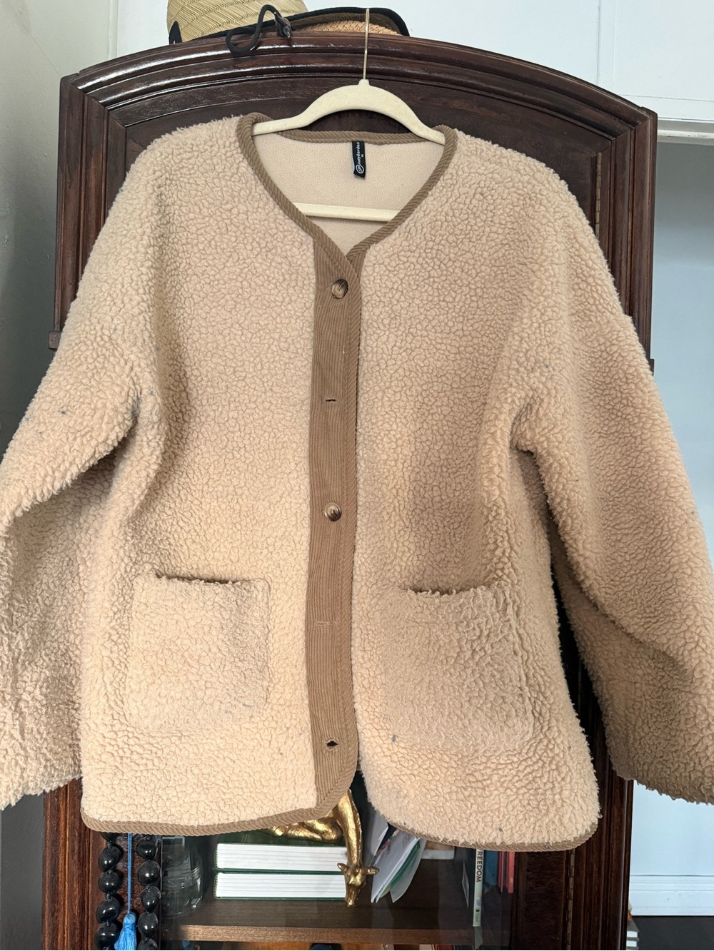 Cozy Teddy Sherpa Jacket in Beige